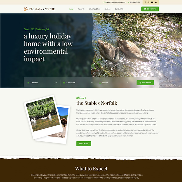 Luxury holiday booking website design featuring upscale resorts and exotic travel destinations